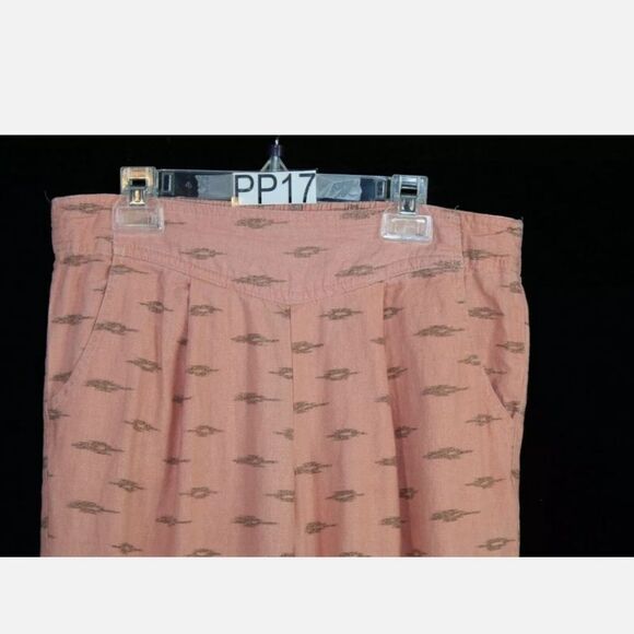 Free People Shimmering Aztec linen pants sz small - Picture 4 of 8